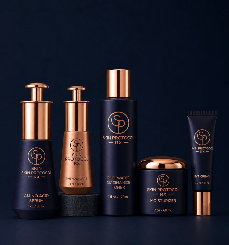 Skin Protocol Rx 3-step minimalist skincare system with hyaluronic acid and vitamin C serum